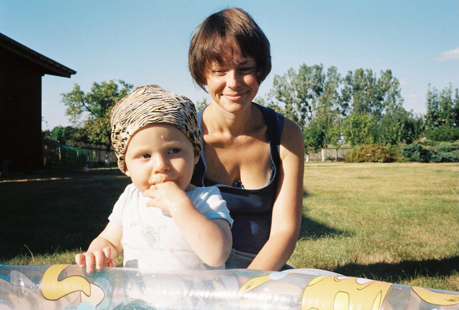 Gaga and Albert at the pool