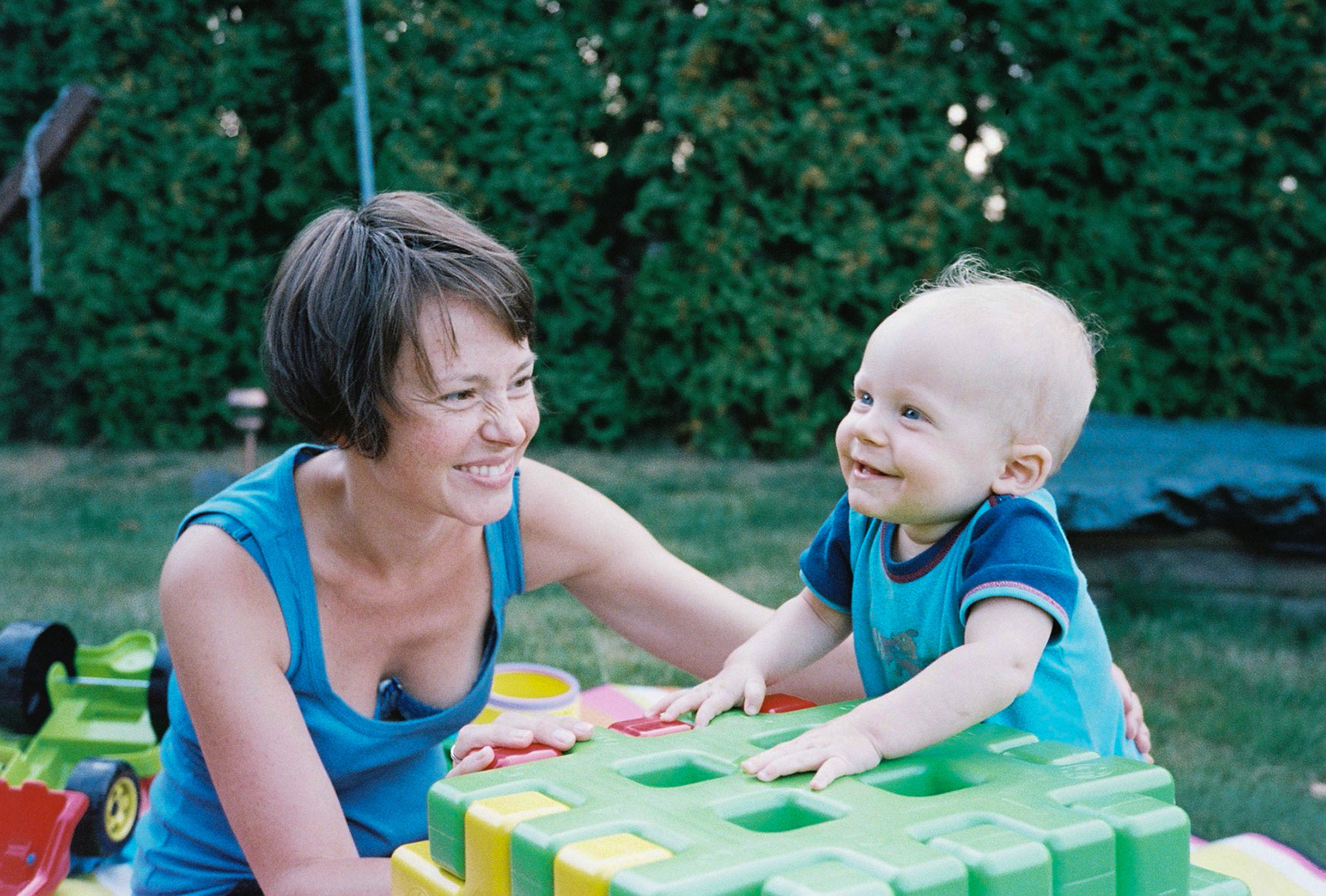 Albert just learned to stand up.