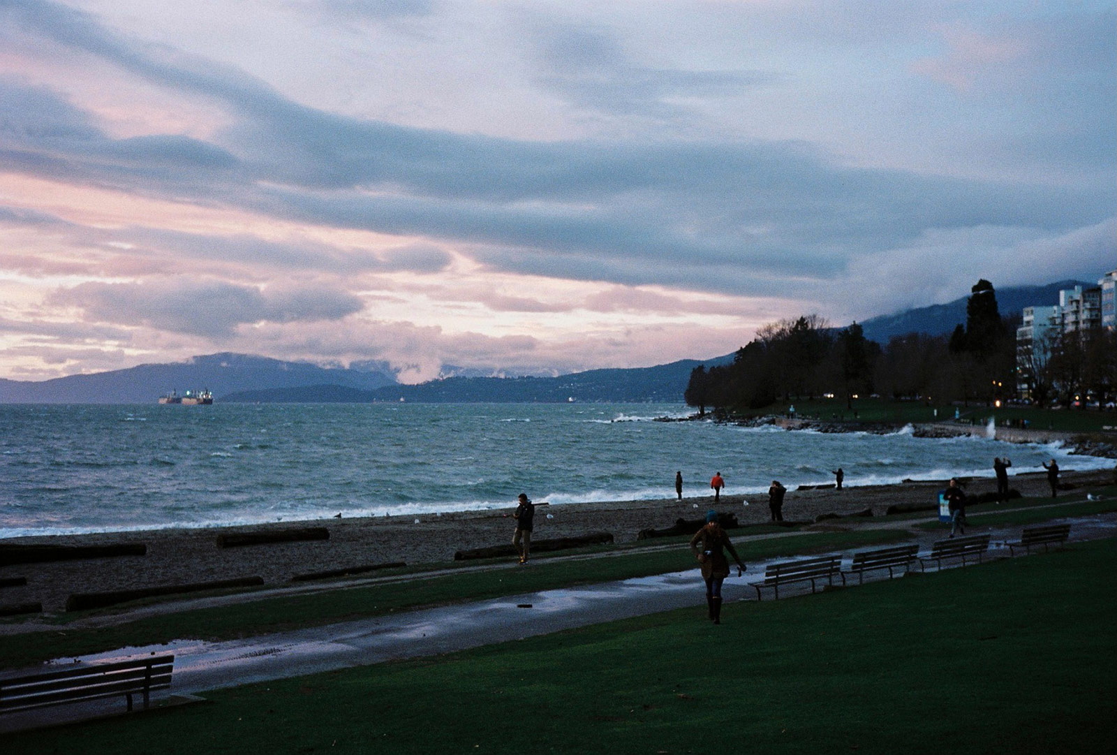 English Bay in the storm