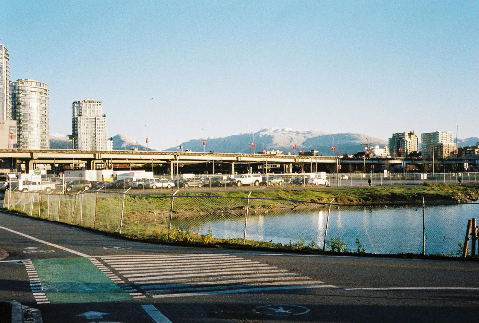 Mountains on the way to work.