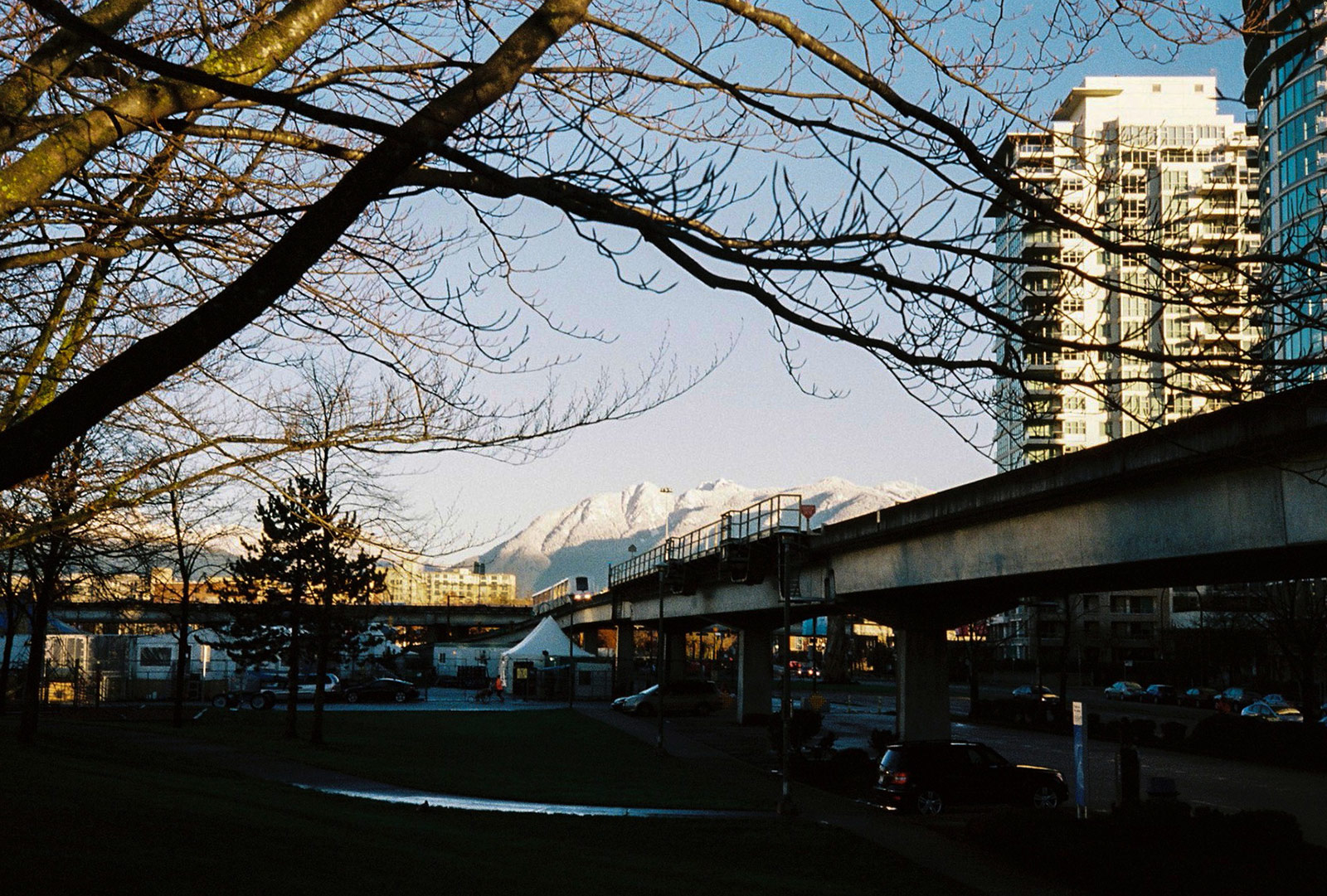 Mountains on the way to work.