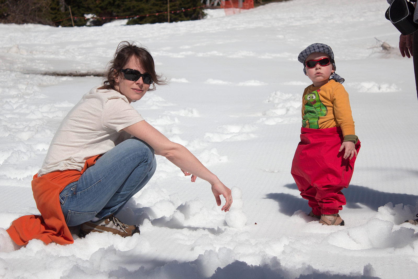 Gaga and Albert in the snow