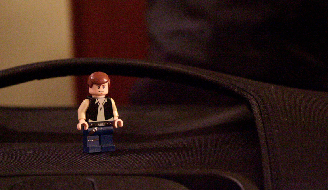 Han Solo on a suitcase