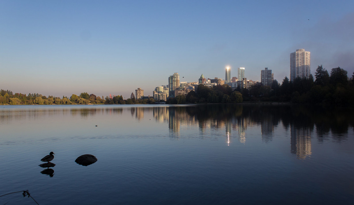 Vancouver behind the Lost Lagoon