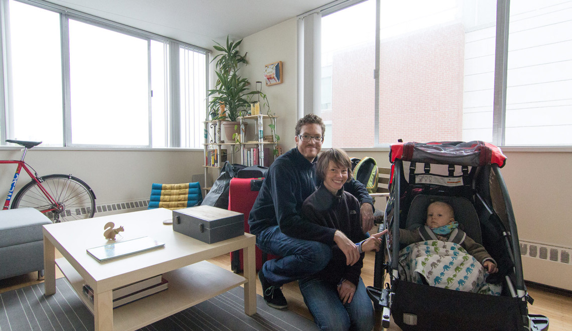 The family in the new apartment